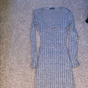 Grey sweater dress